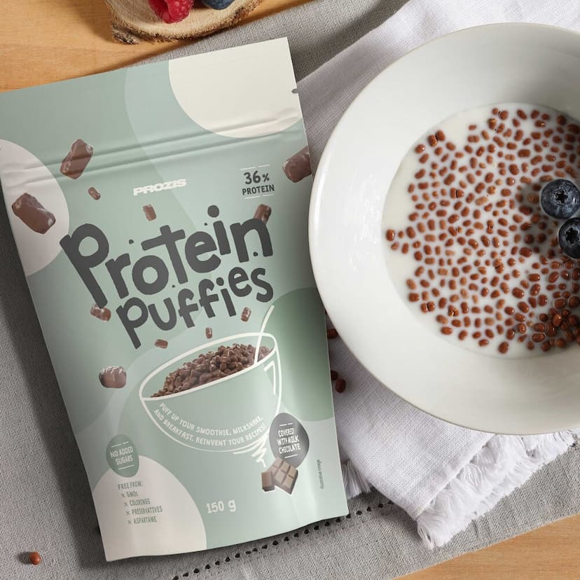 Protein Puffies - Cobertura de chocolate con leche