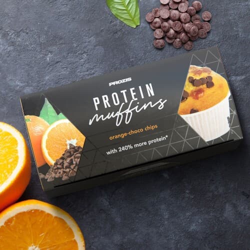 2 x Protein Muffins - Naranja con pepitas de chocolate