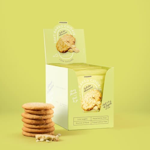 12 x Soft Baked Cookie - Low sugars - Chocolate blanco
