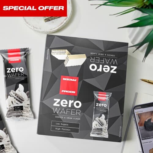 12 x Zero Wafer  - Bajo en azúcar - Barquillo proteico Galletas y crema Opportunity