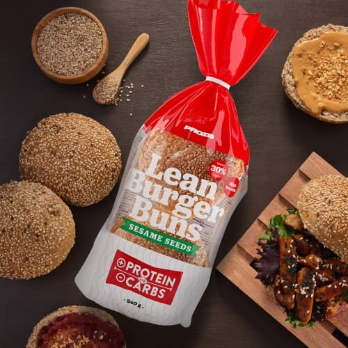 Lean Burger Buns - Pan de hamburguesa con semillas de sésamo