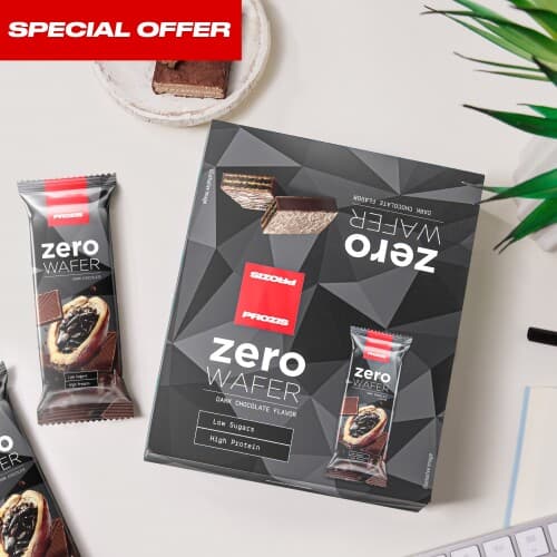 12 x Zero Wafer  -Bajo en azúcar - Barquillo proteico - Chocolate negro Opportunity